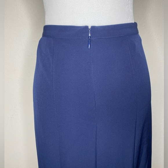 Lovers + Friends Navy 8 Gored Trumpet Maxi Skirt - Picture 2 of 4